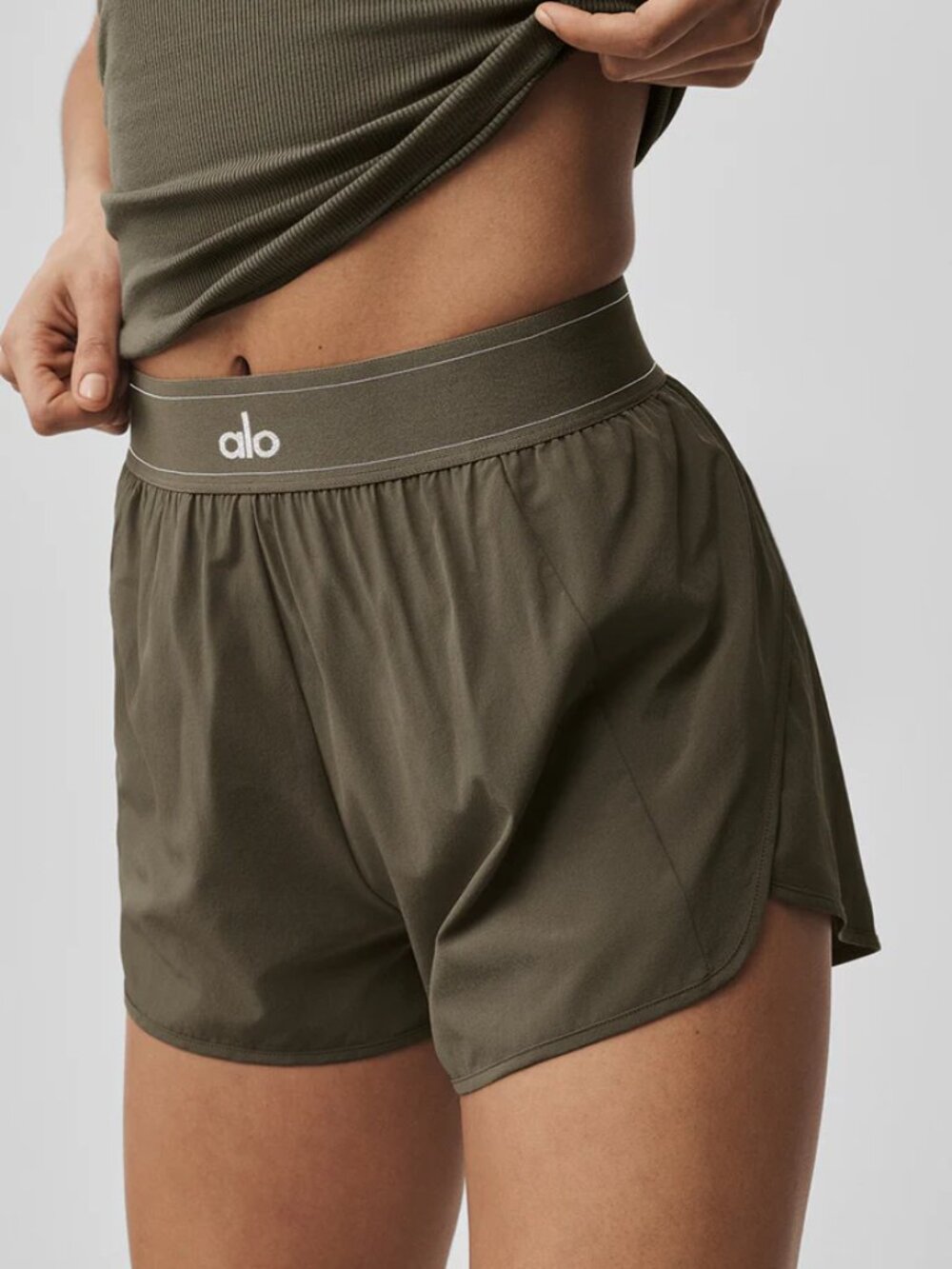 LIMITED EDITION Sold Out ALO Olive Tree Match Point Shorts